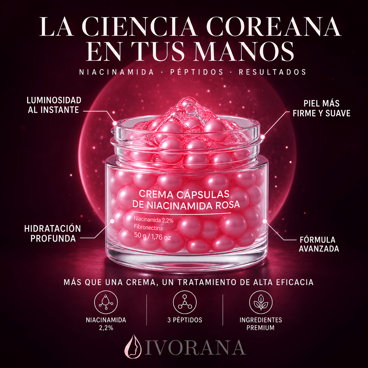 Crema Cápsulas de Niacinamida Rosa