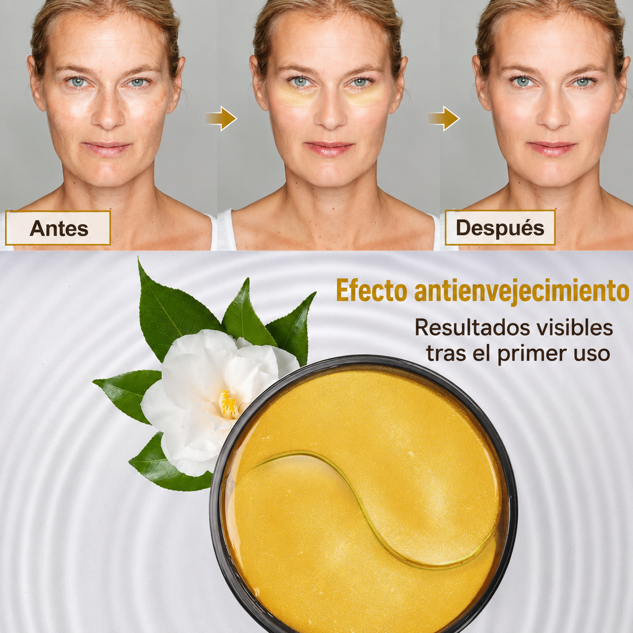 Parches de Ojos 24K Gold — Reduce Ojeras, Bolsas y Arrugas con Colágeno e Hialurónico