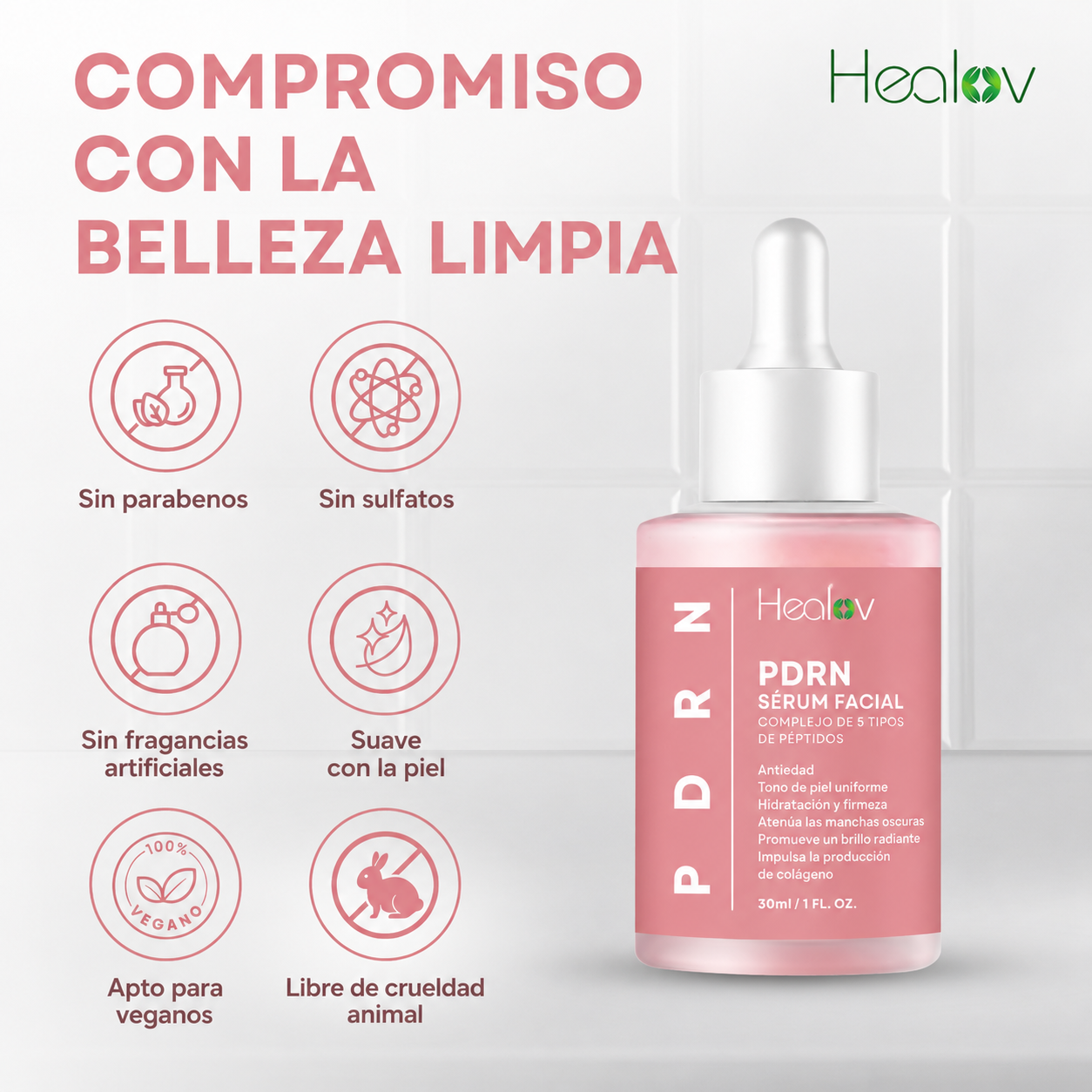 Sérum PDRN Facial Korean Skincare — Regeneración Celular, Hidratación Profunda y Anti-Manchas