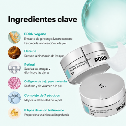Parches Coreanos PDRN Ojos — Regeneración Intensiva, Anti-Ojeras y Contorno Joven